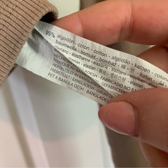 Zara Taupe Long Sleeve Ribbed Knit Crop Top, size S - Picture 5 of 7